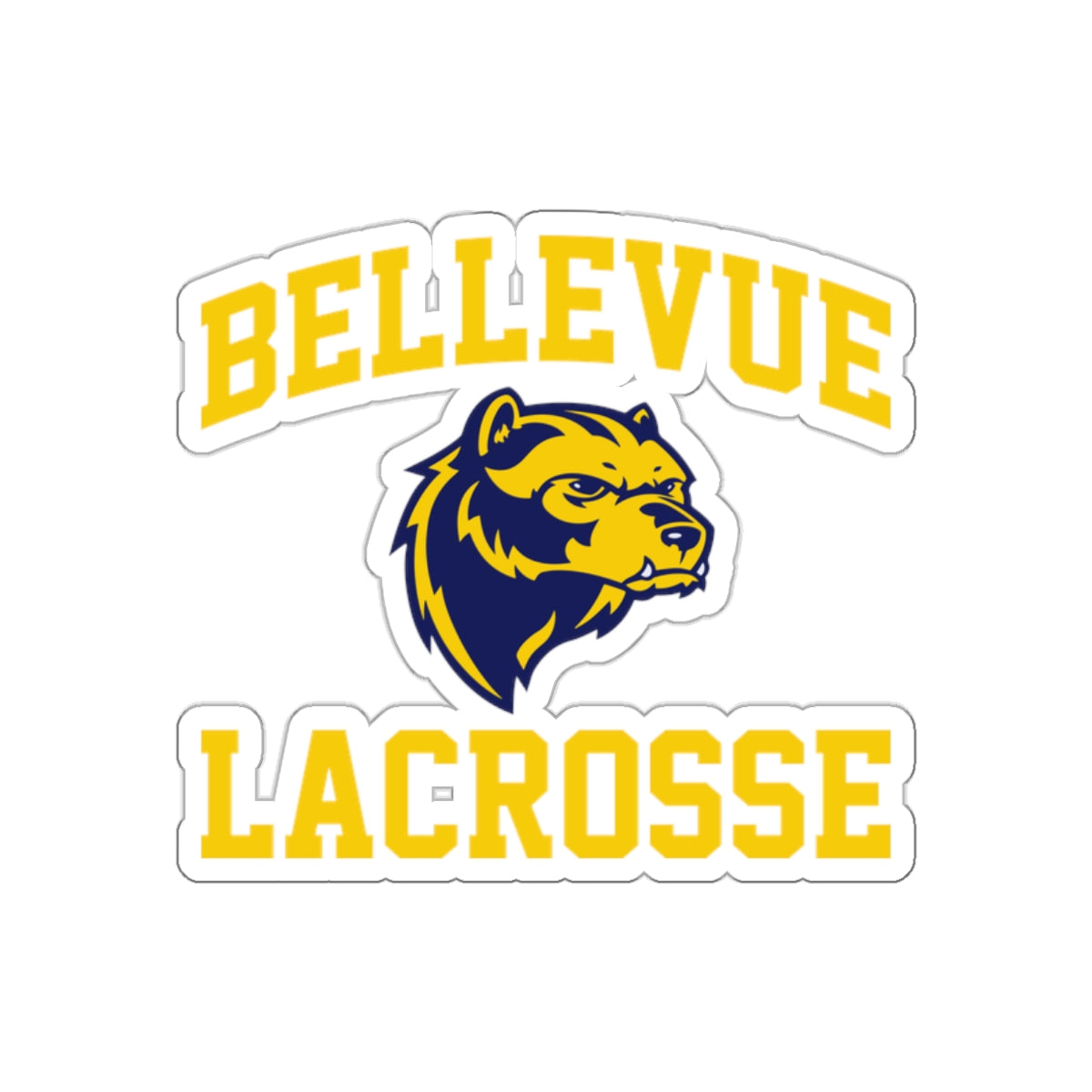 Bellevue Lacrosse Die-Cut Outdoor Sticker