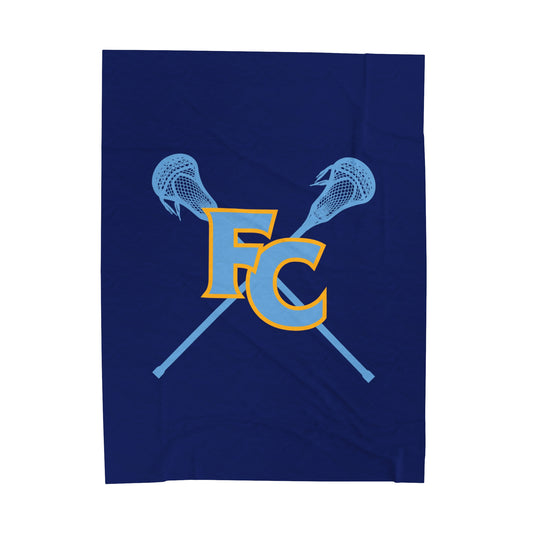 Colonial Lacrosse Velveteen Plush Blanket (60"x80")
