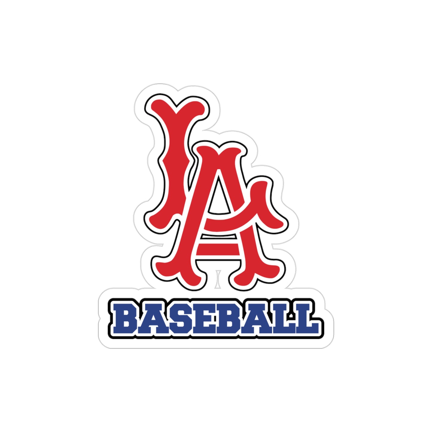 LA Baseball Die-Cut Outdoor Sticker