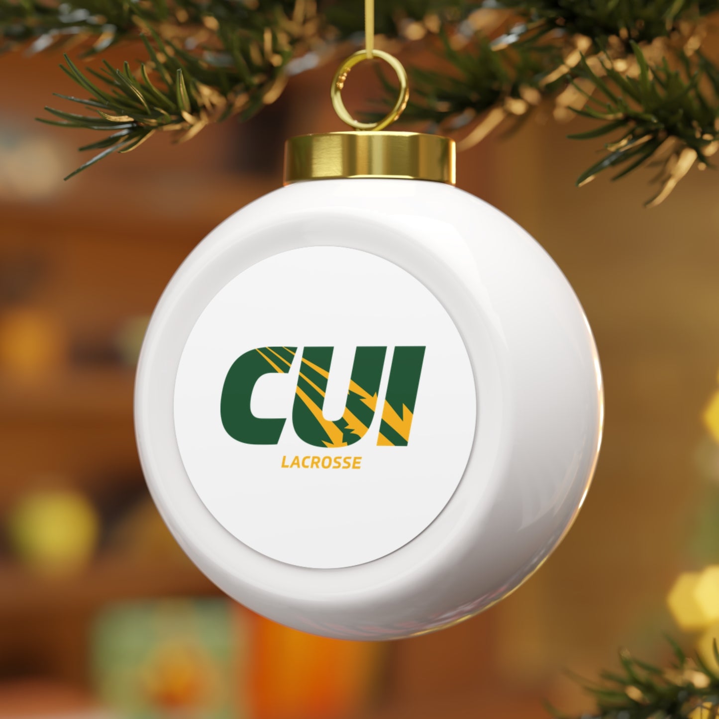 CUI Lacrosse Christmas Ball Ornament