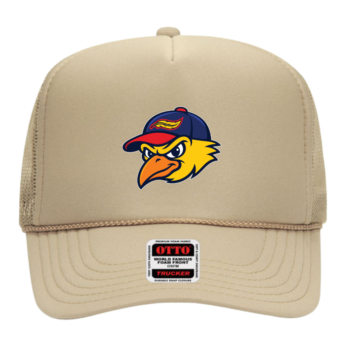 Mudhens Baseball Otto 5 Panel Crown Mesh Back Trucker Hat