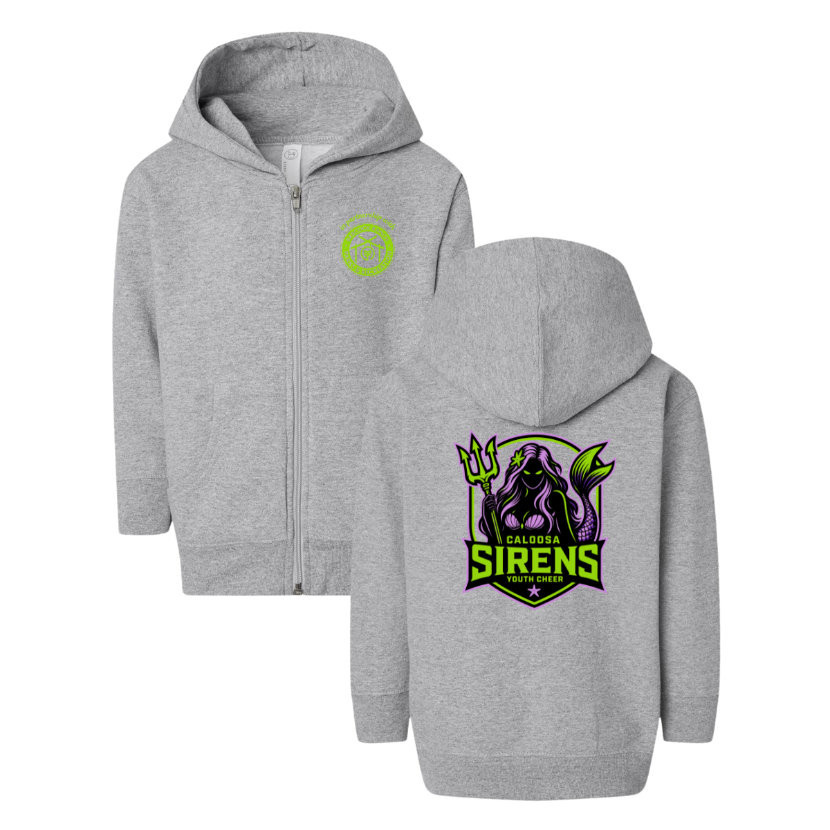 Toddler Caloosa Sirens Rabbit Skins Full-Zip Fleece Hoodie