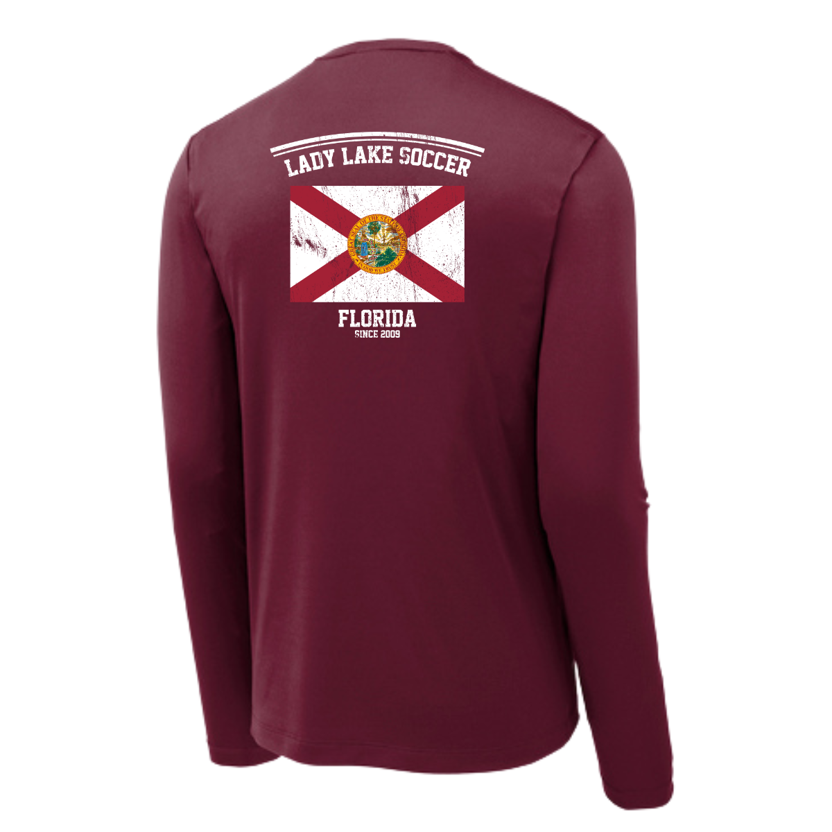 Adult Lady Lake Soccer Association Sport-Tek Posi UV Pro LS Tee