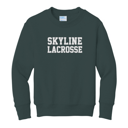Youth Spartans Lacrosse Fleece Crewneck Sweatshirt