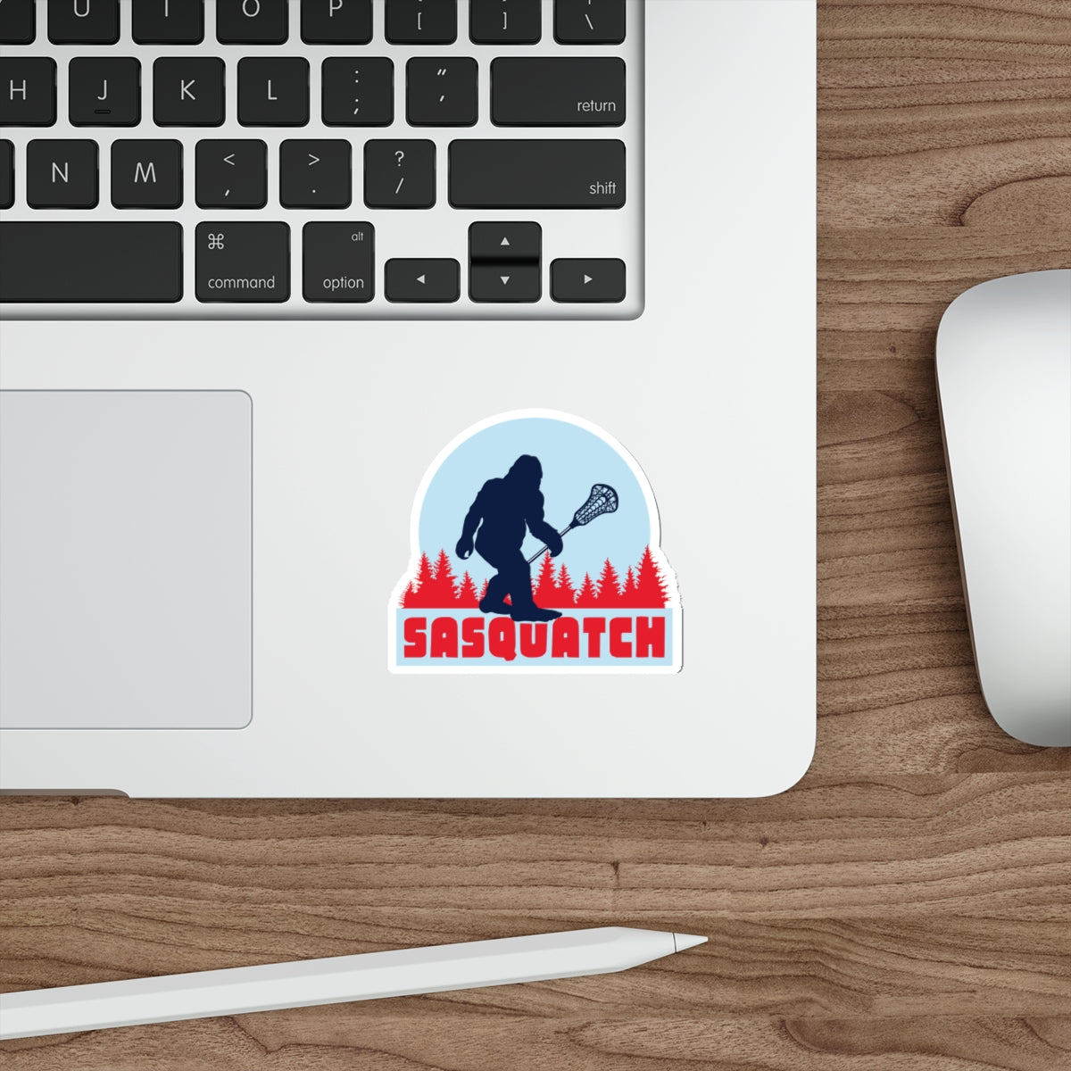 Sasquatch Lacrosse Die Cut Sticker