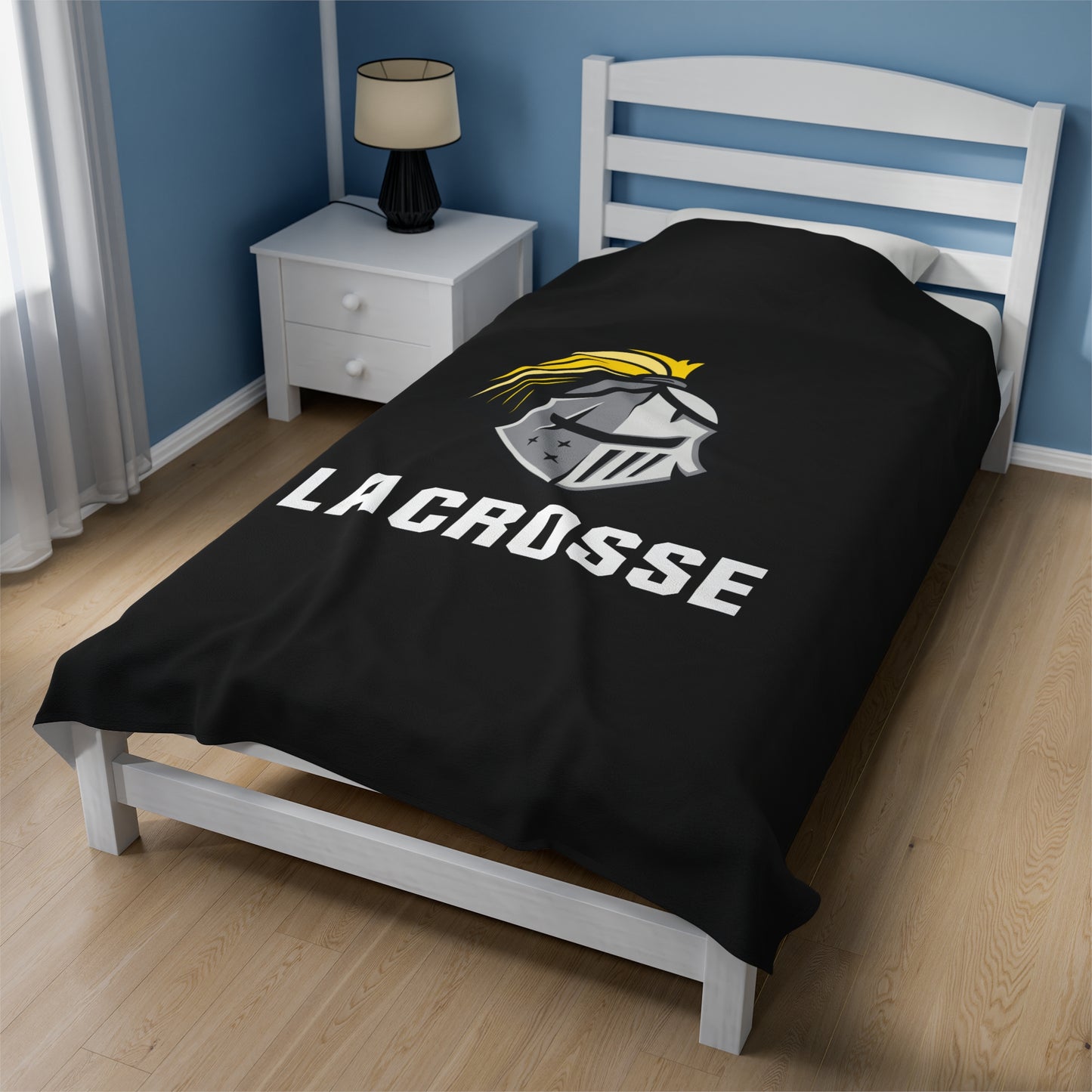 Bishop Kelly Lacrosse Velveteen Plush Blanket