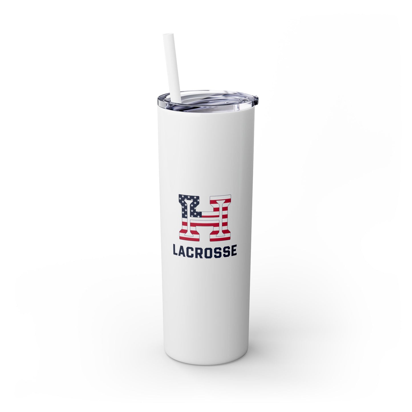 Hoyas Lacrosse Skinny Tumbler with Straw (20oz)