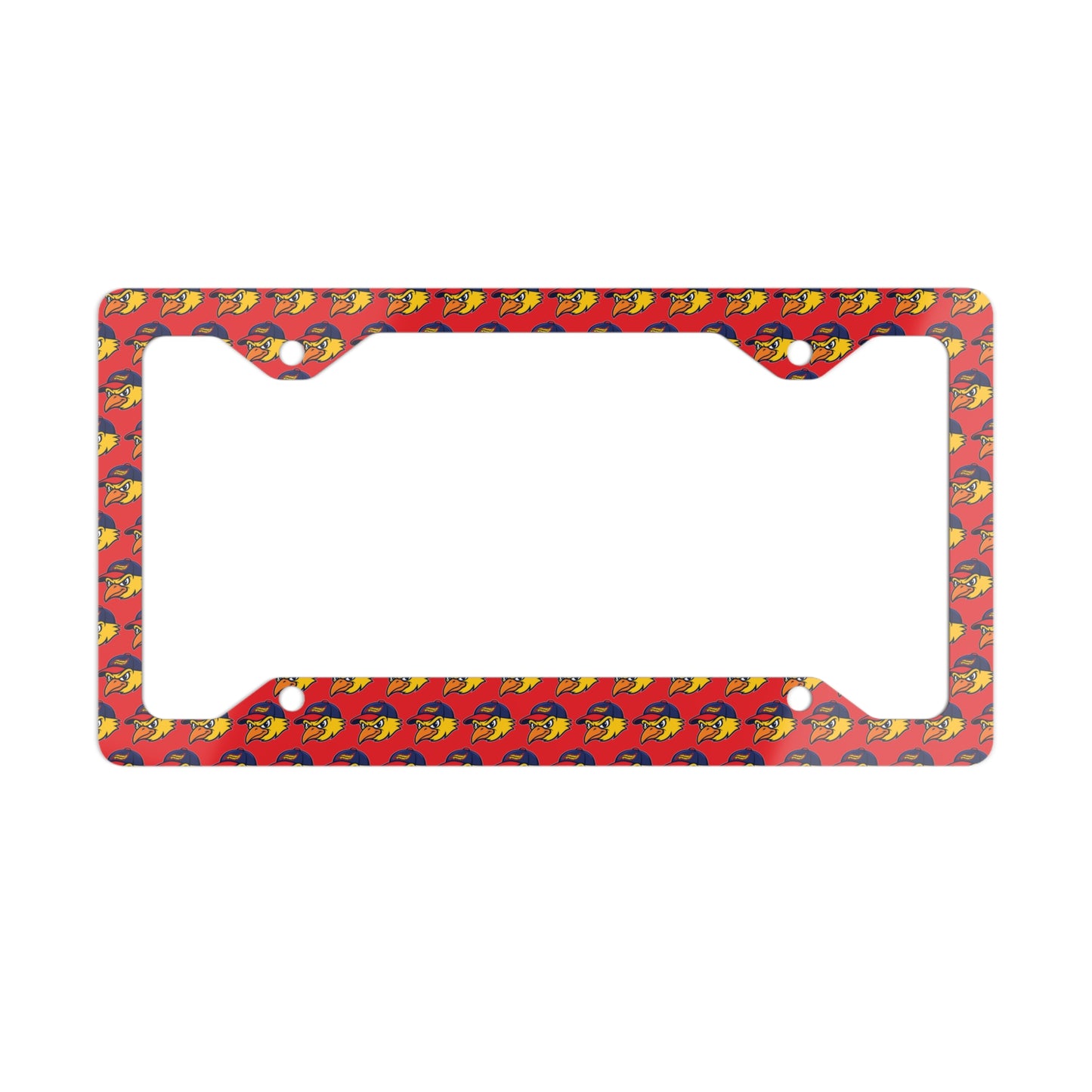 Mudhens Baseball Metal License Plate Frame