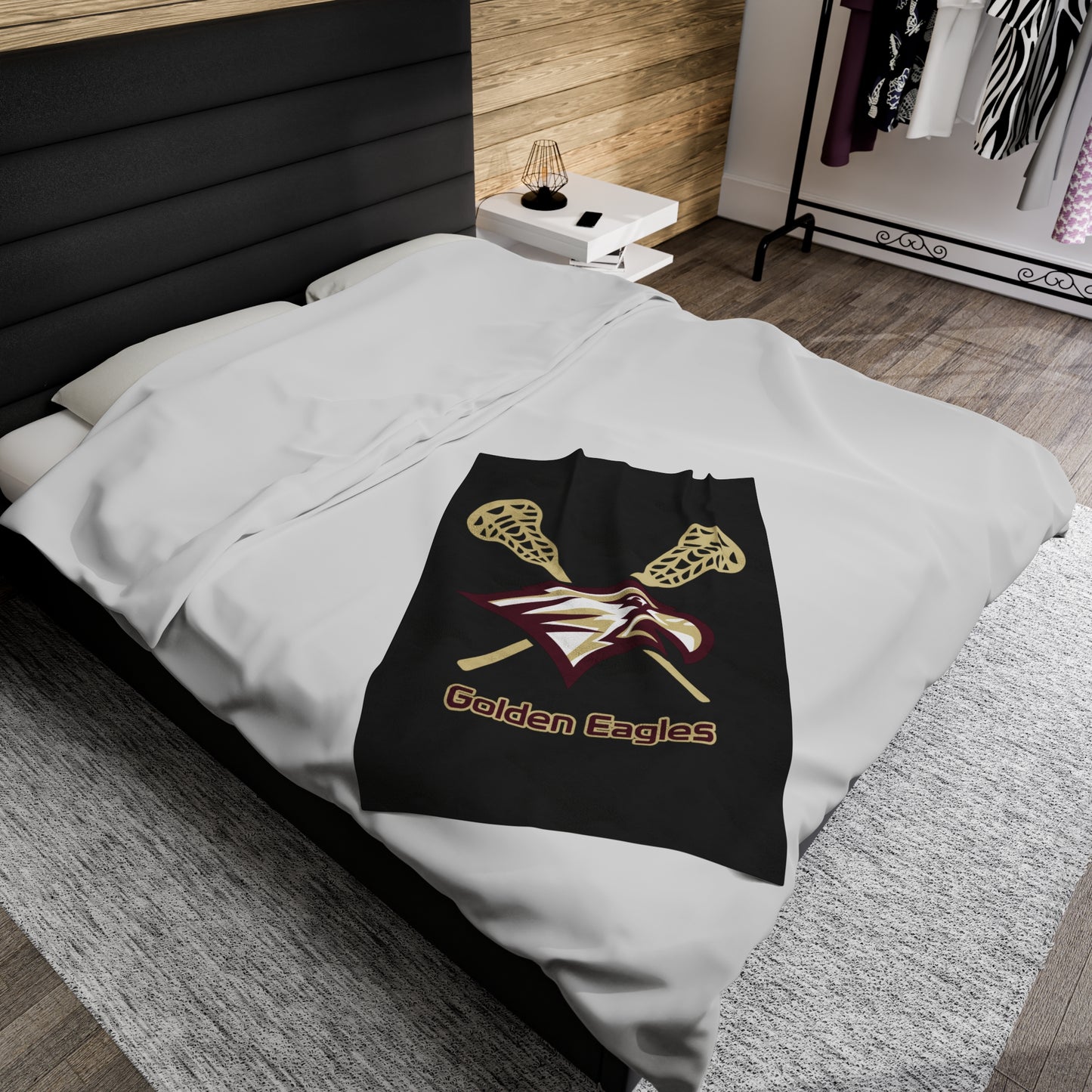 Maple Mountain Youth Lacrosse Velveteen Plush Blanket