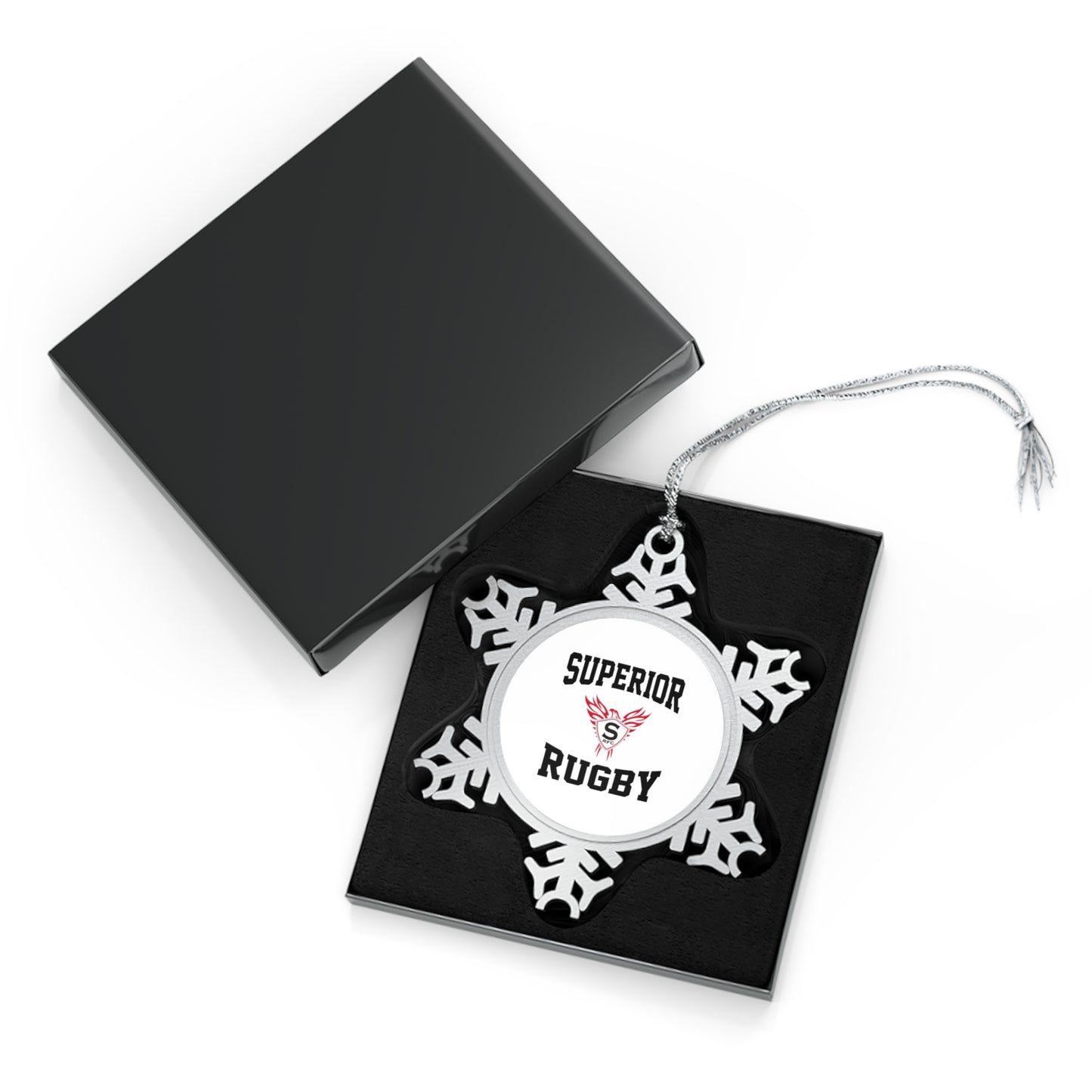 Superior Rugby Pewter Snowflake Ornament