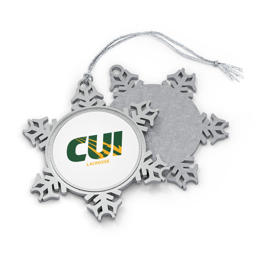 CUI Lacrosse Pewter Snowflake Ornament