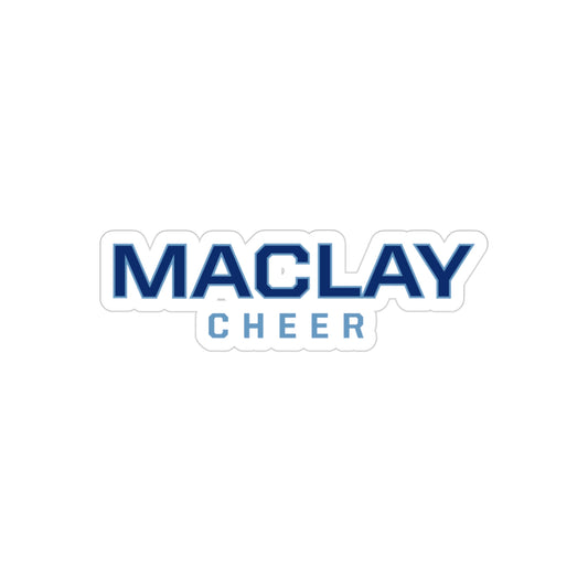Maclay Cheer Transparent Outdoor Die-Cut Stickers