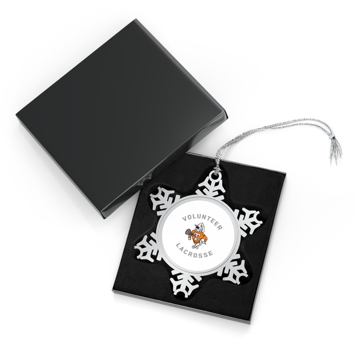 Tennessee Lacrosse Pewter Snowflake Ornament