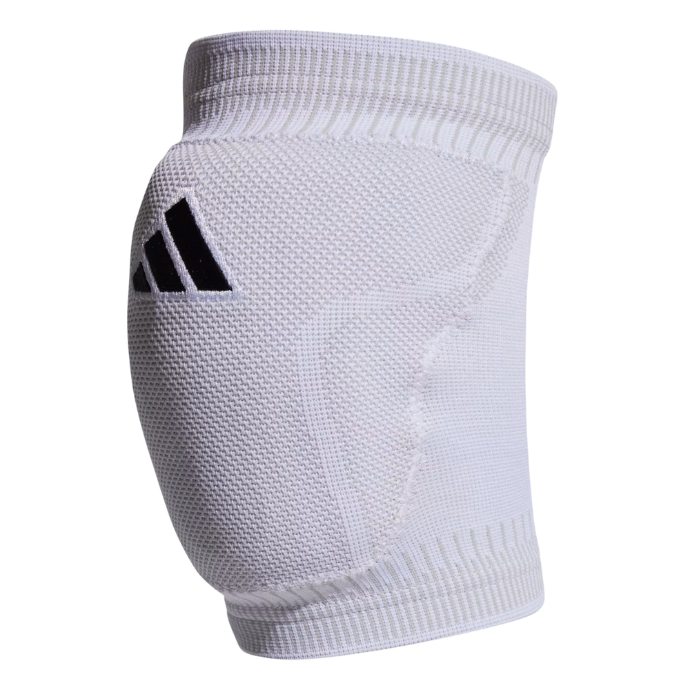 White Adidas Primeknit Kneepads — product image on white 1000x1000 background