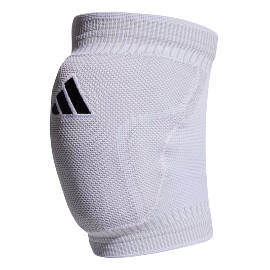 White Adidas Primeknit Kneepads — product image on white 1000x1000 background