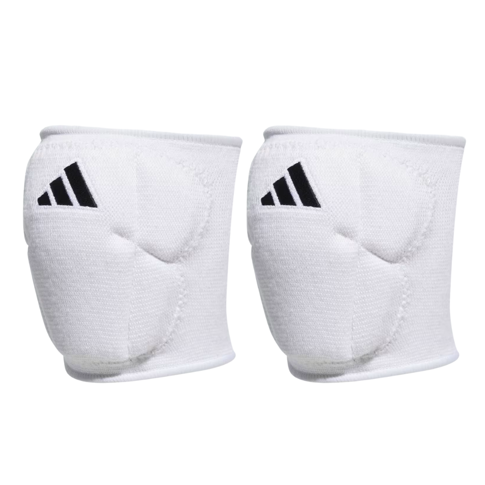 White Adidas 5-inch Kneepads — product image on white 1000x1000 background