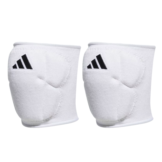 White Adidas 5-inch Kneepads — product image on white 1000x1000 background