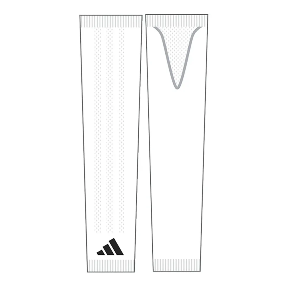 White Adidas Arm Sleeves – Pair — product image on white 1000x1000 background