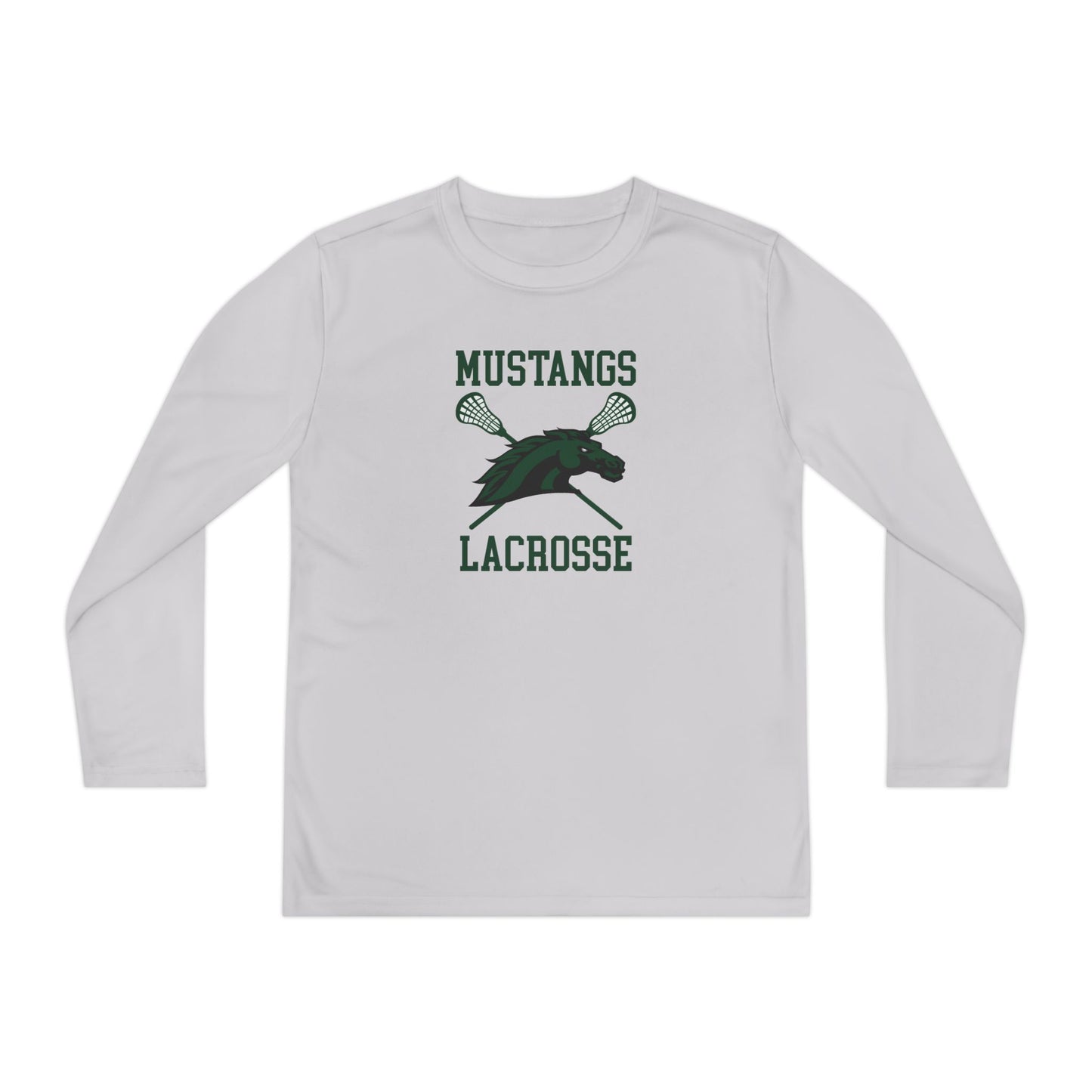 Youth Mustangs Lacrosse Sport-Tek Performance Long Sleeve Shirt