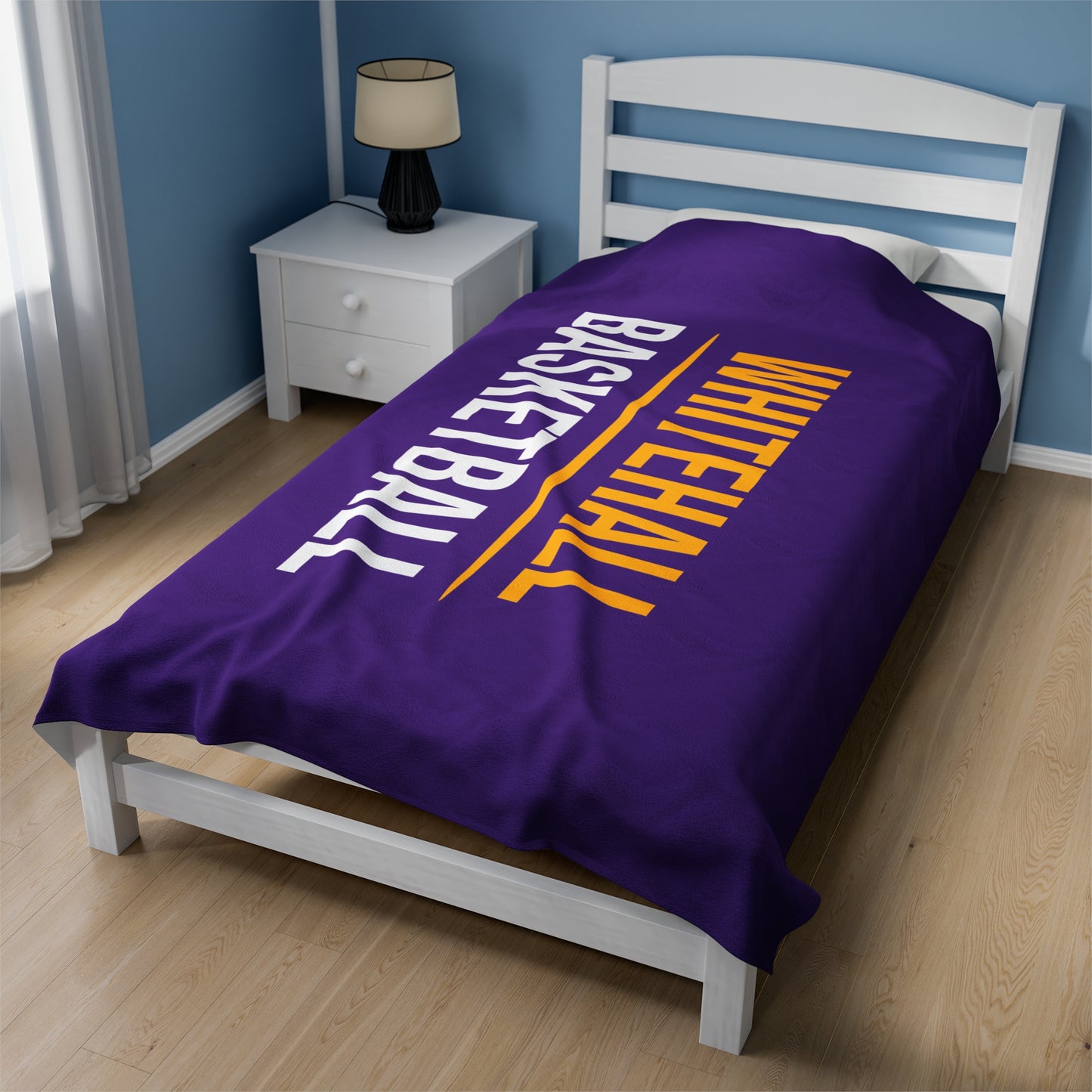 Whitehall Basketball Velveteen Plush Blanket (60" x 80")