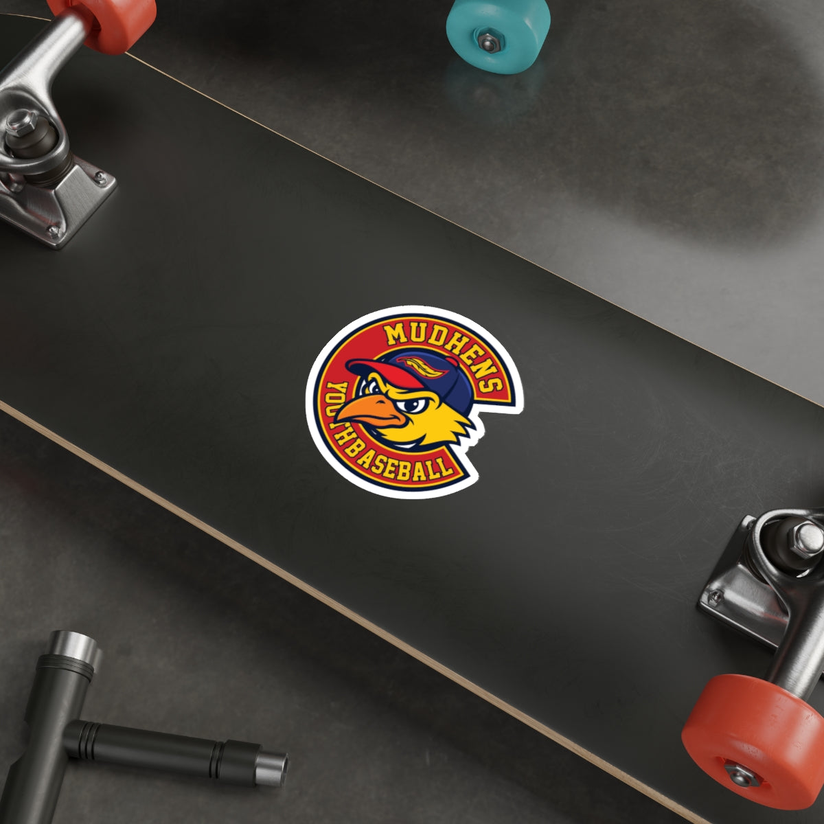 Mudhens Baseball Die Cut Stickers