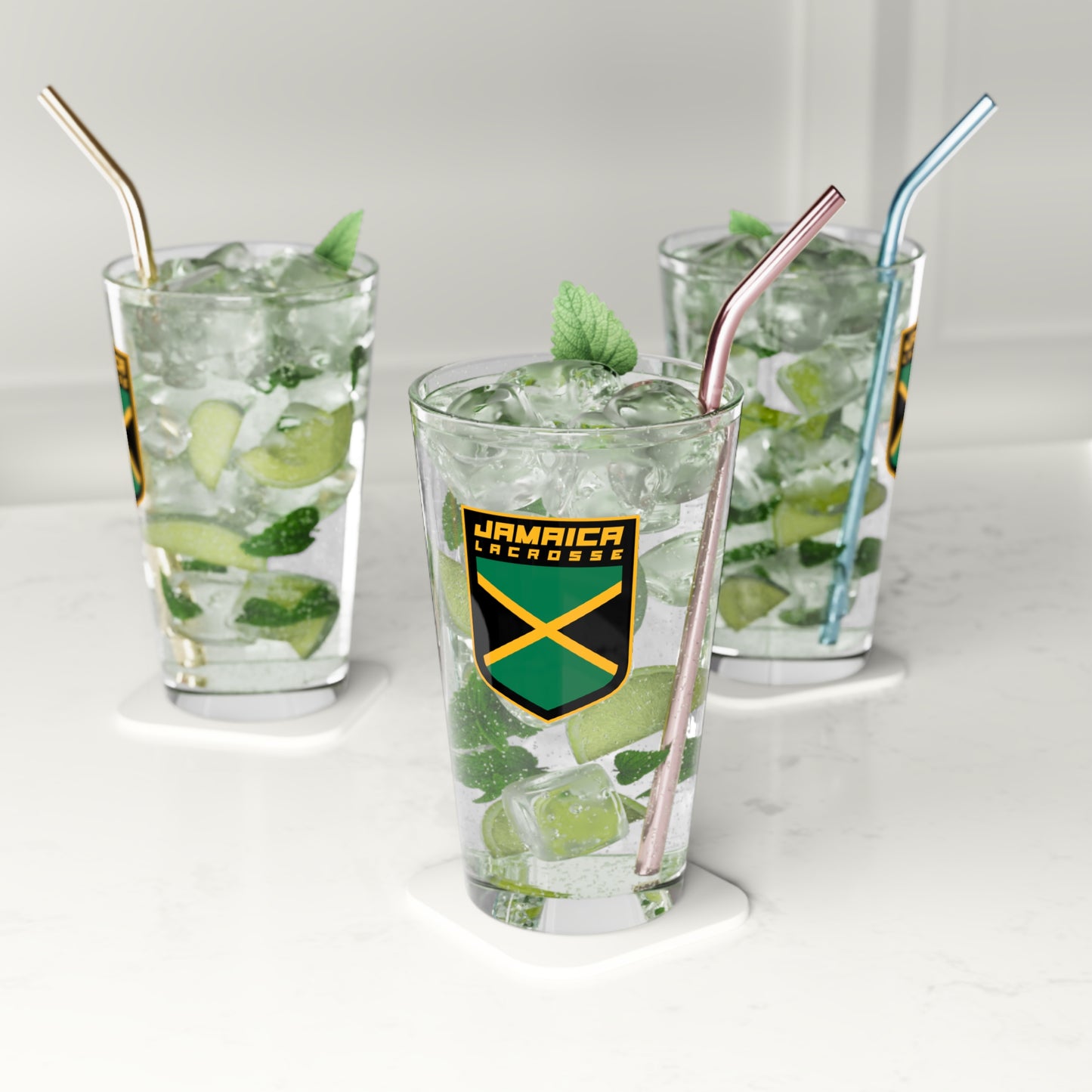 Jamaica Lacrosse Pint Glass