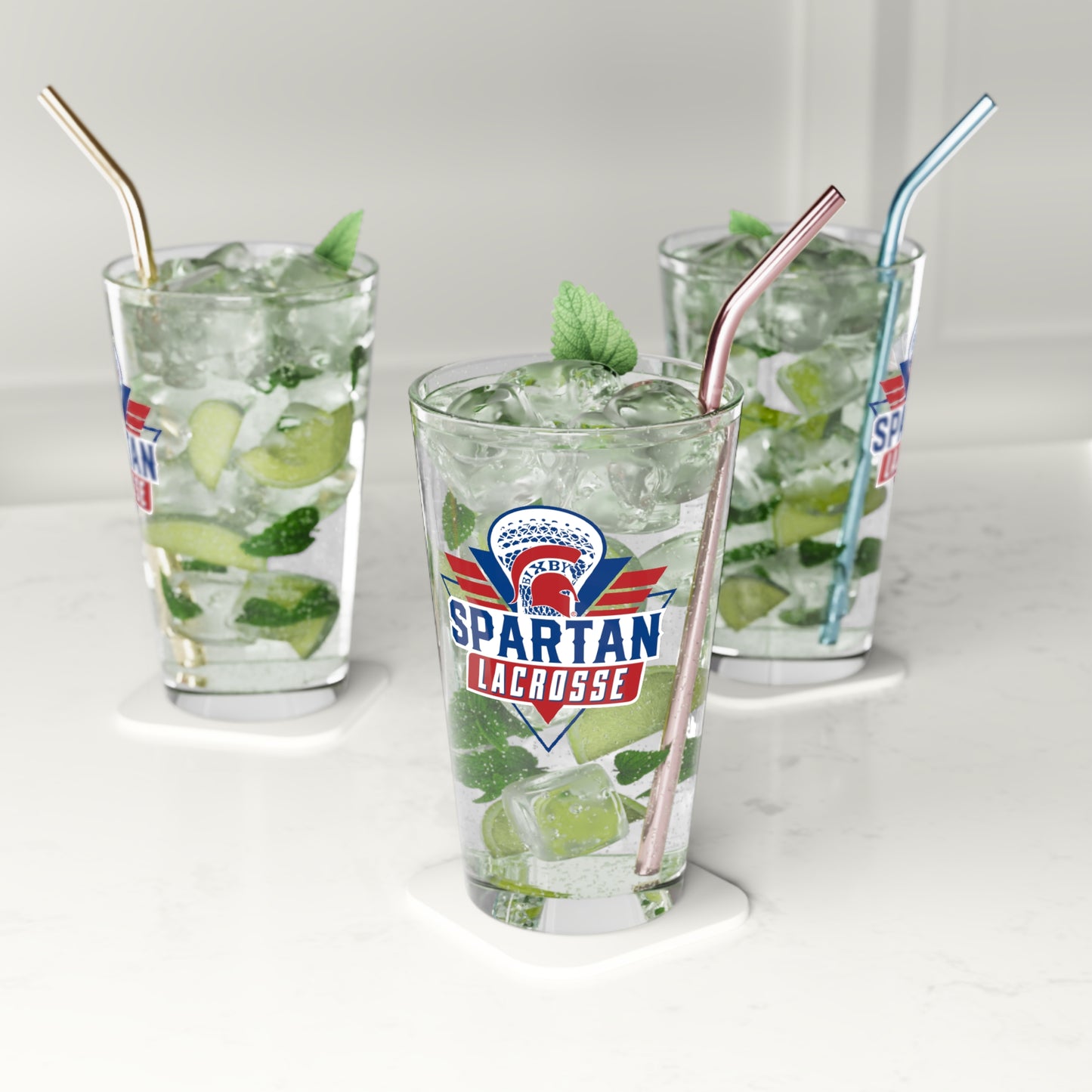 Bixby Spartan Lacrosse Pint Glass