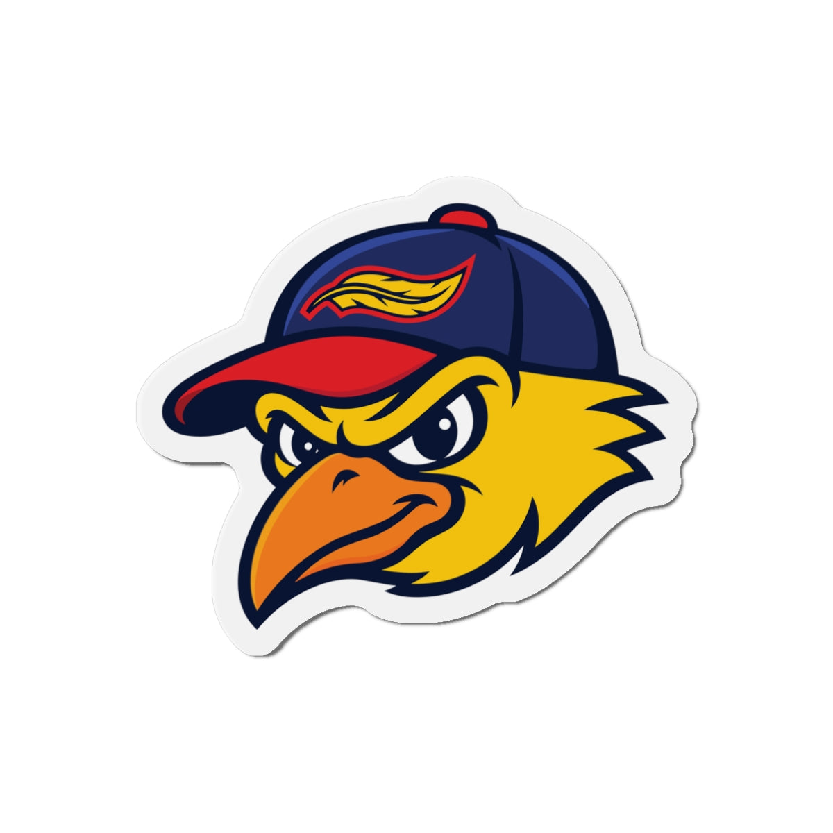 Mudhens Baseball Die-Cut Magnet