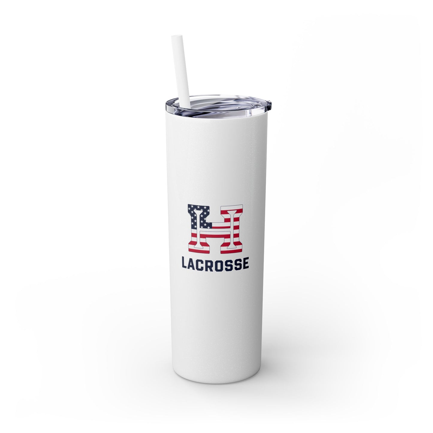 Hoyas Lacrosse Skinny Tumbler with Straw (20oz)