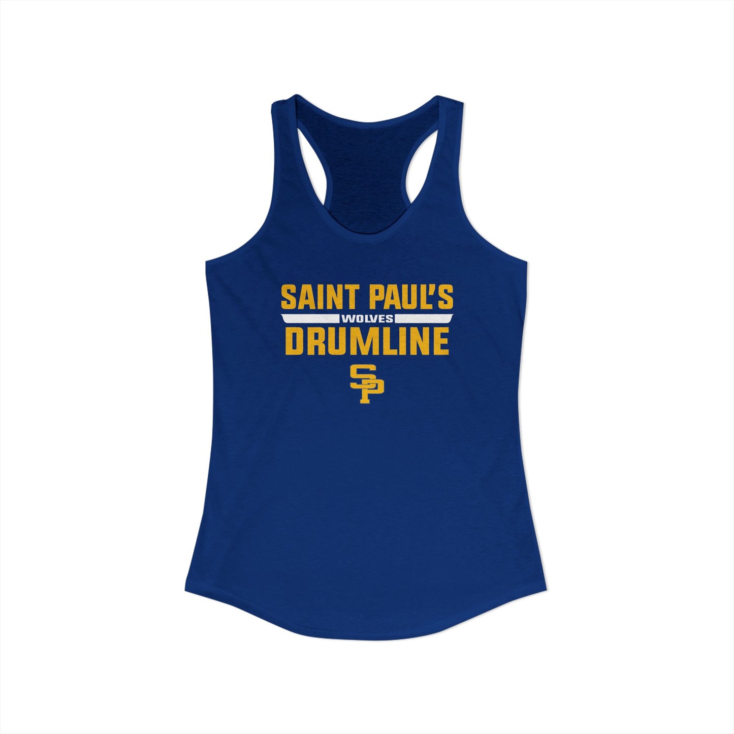 Women's St Paul's Marching Wolves Next Level Racerback Tank