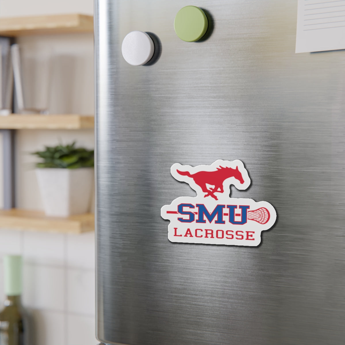 SMU Lacrosse Die-Cut Magnet
