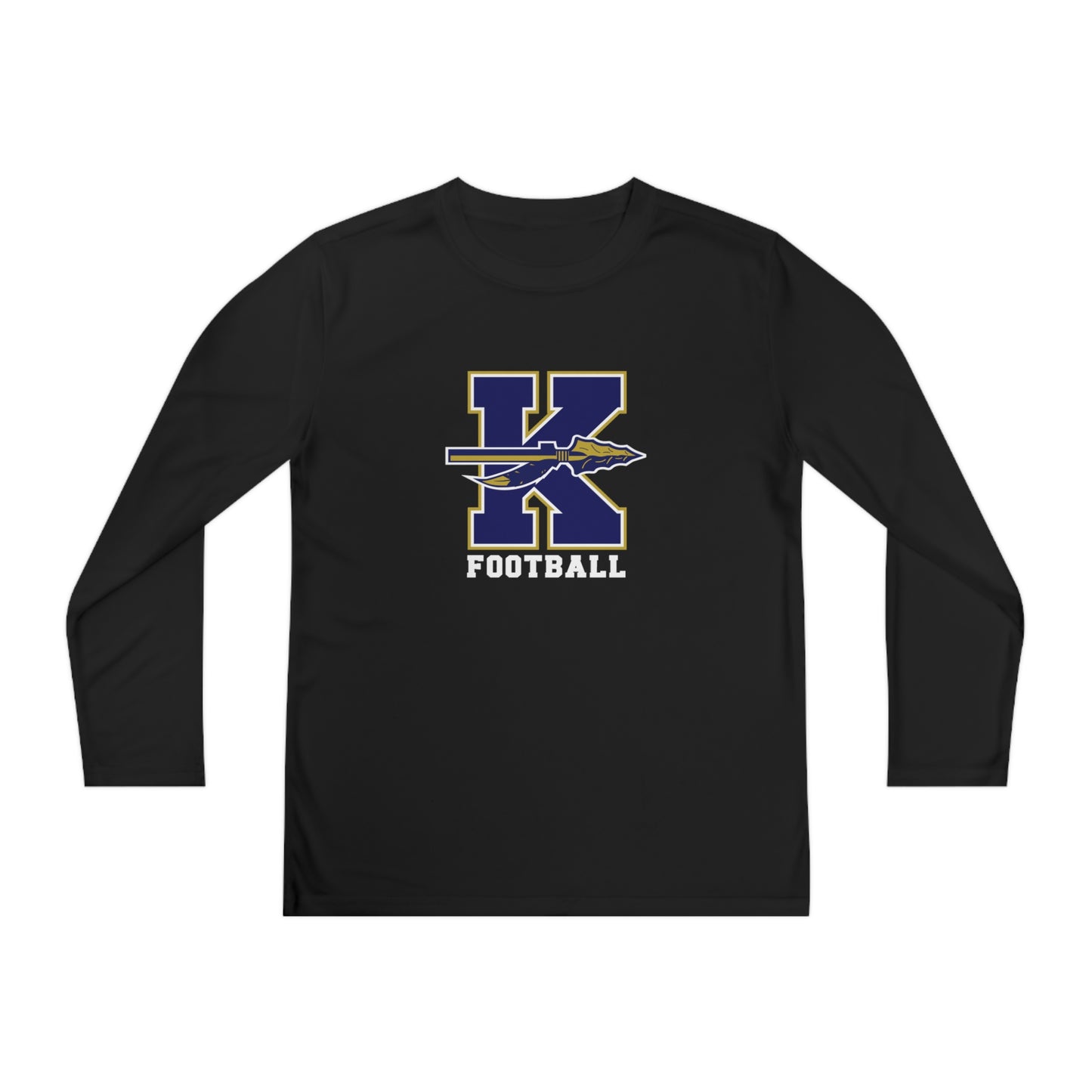 Youth Keller Football Sport-Tek Performance Long Sleeve Shirt
