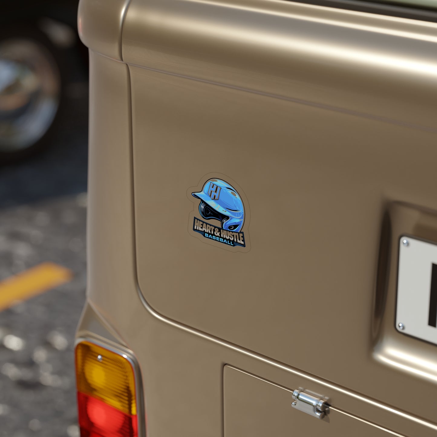 Heart and Hustle Baseball Transparent Die-Cut Outdoor Sticker