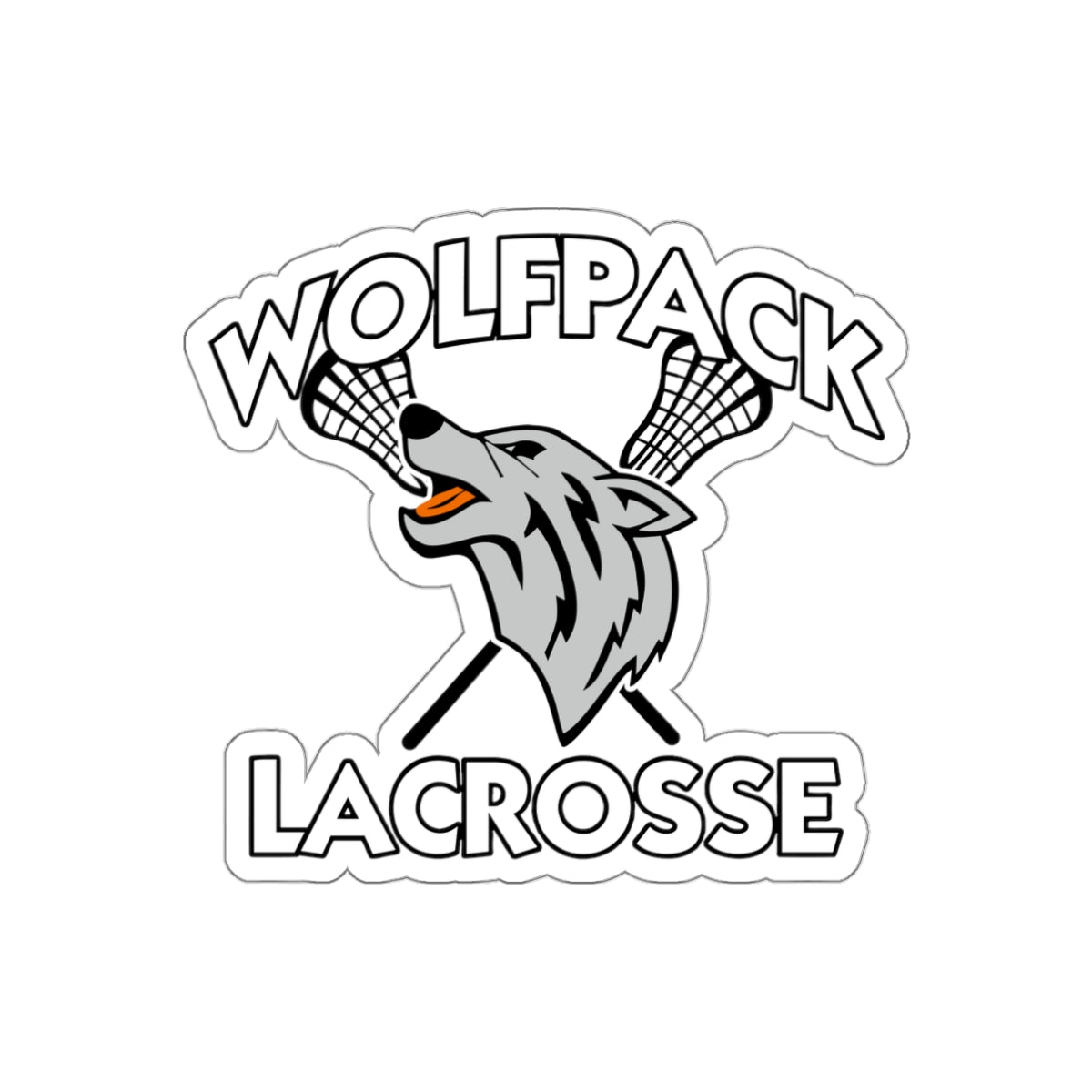 Wolfpack Lacrosse Die-Cut Sticker