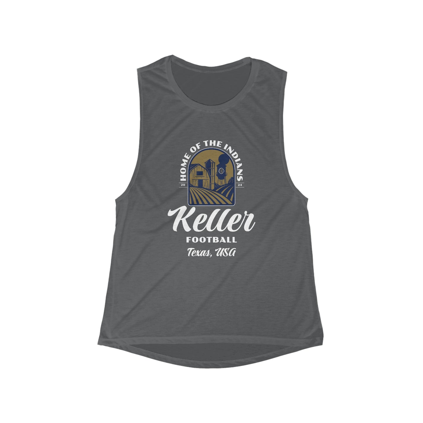 Women's Keller Football Flowy Scoop Muscle Tank