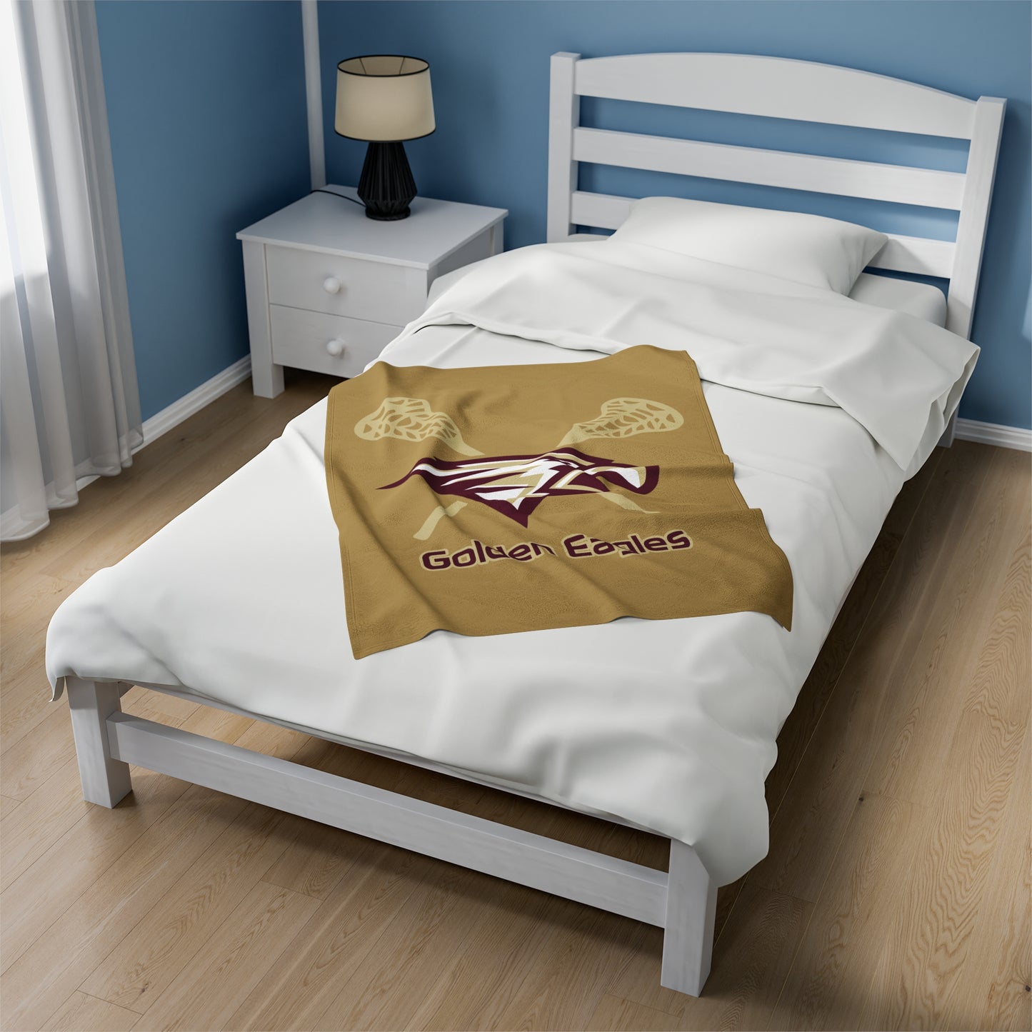 Maple Mountain Youth Lacrosse Velveteen Plush Blanket