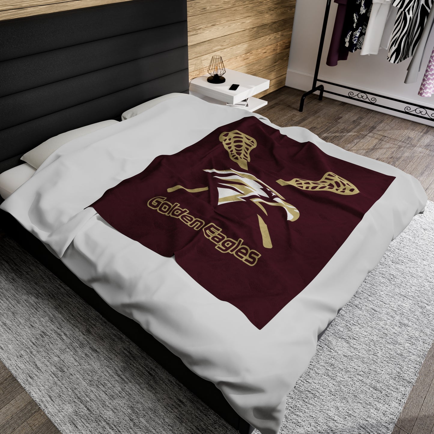 Maple Mountain Youth Lacrosse Velveteen Plush Blanket