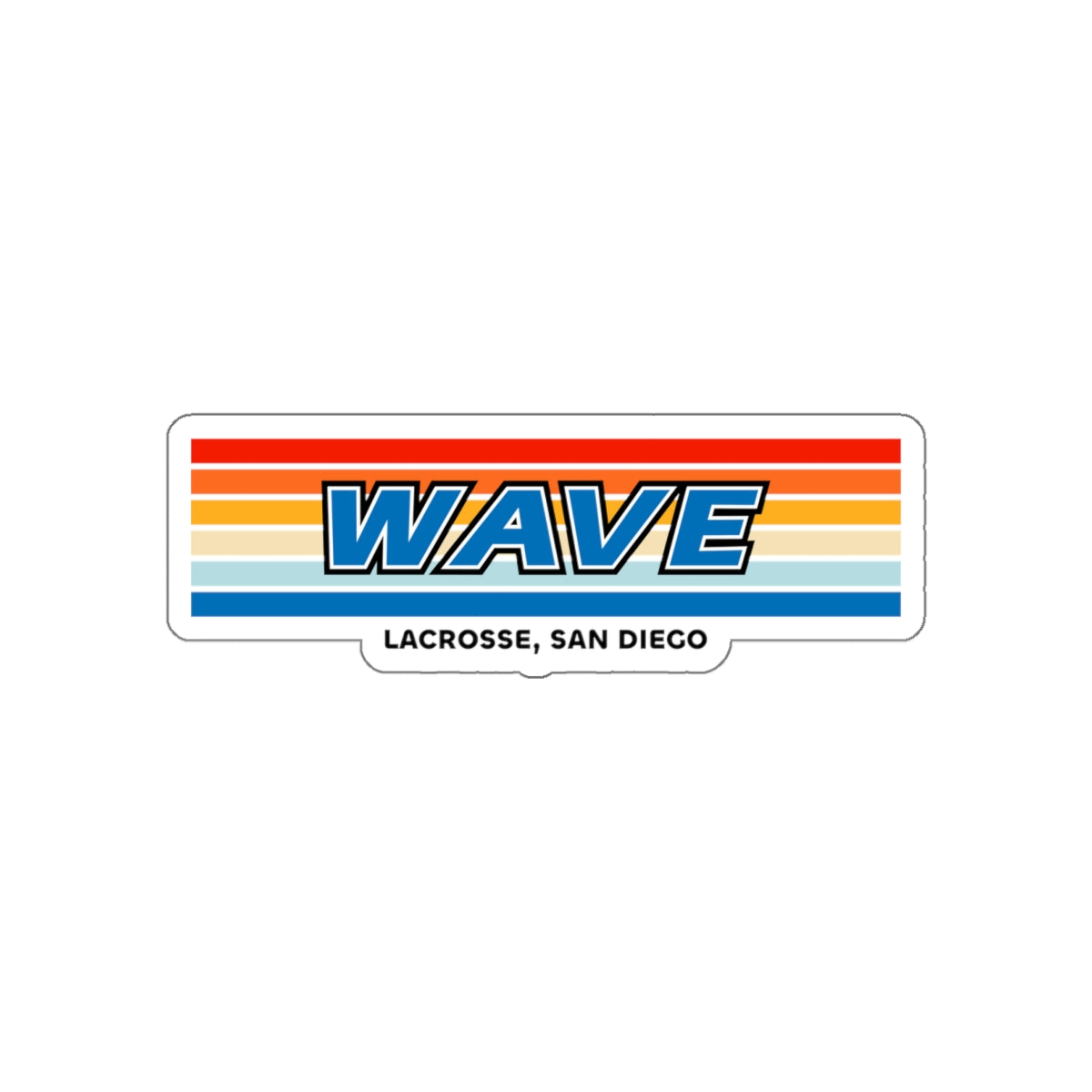 SD Wave Lacrosse Die-Cut Stickers