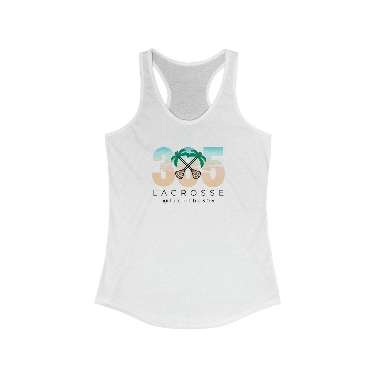 Women's Lax in the 305 Next Level Racerback Tank