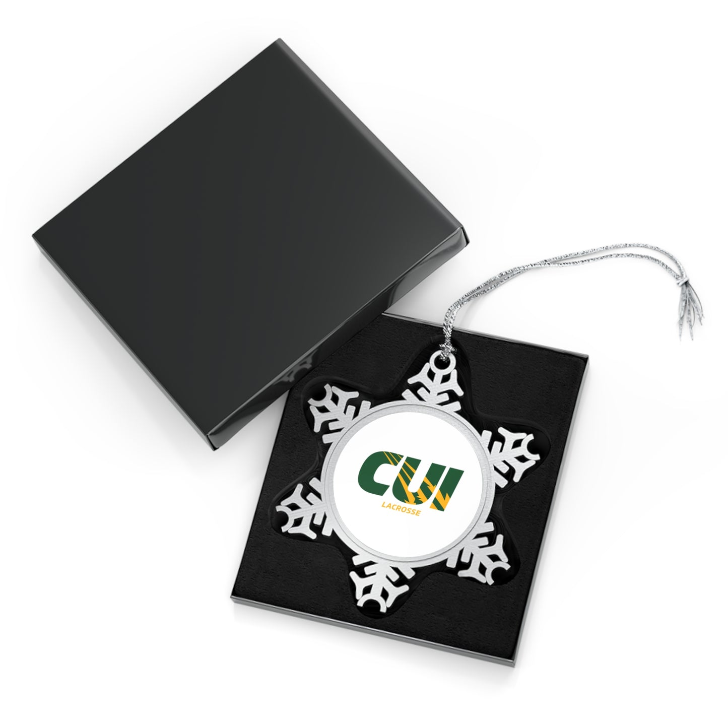 CUI Lacrosse Pewter Snowflake Ornament