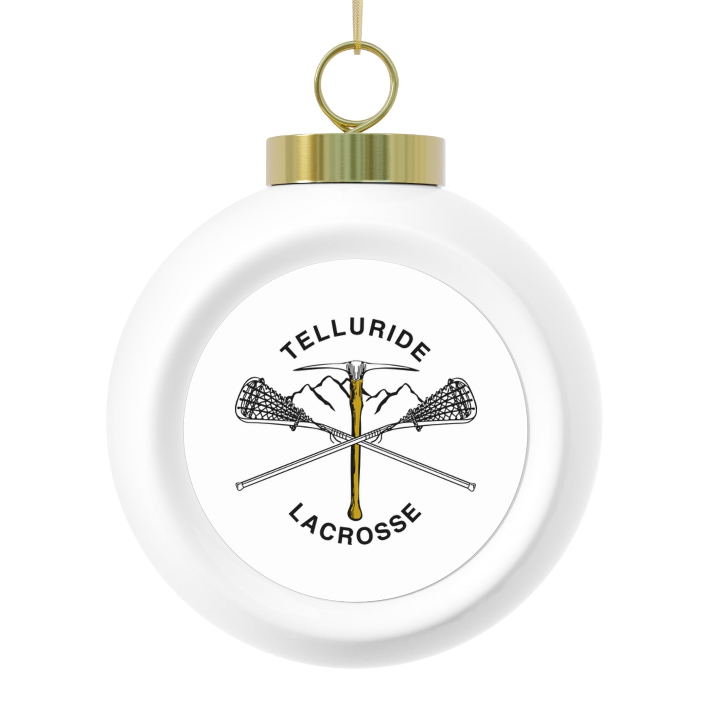 Telluride Lacrosse Christmas Ball Ornament