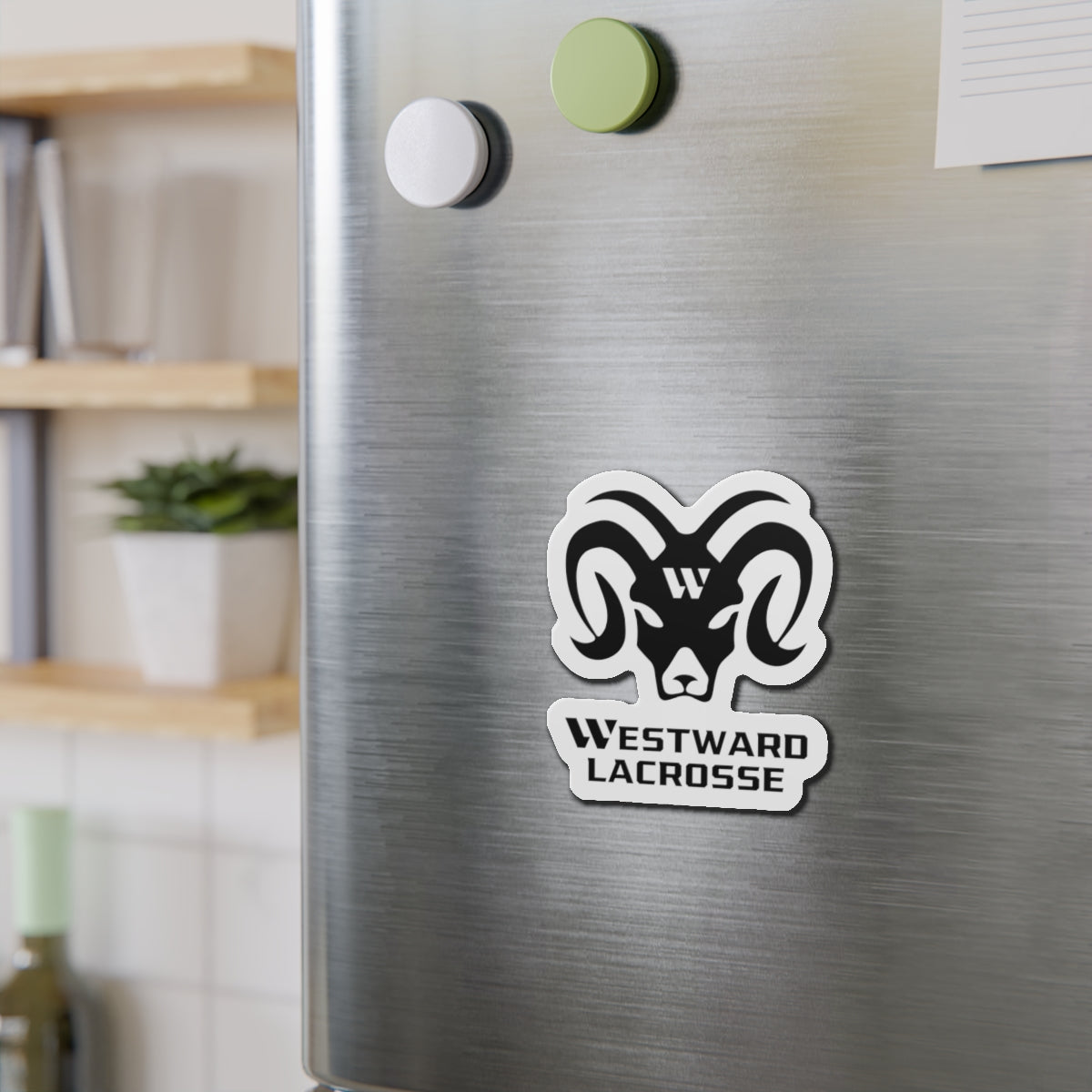 Westward Lacrosse Die-Cut Magnet