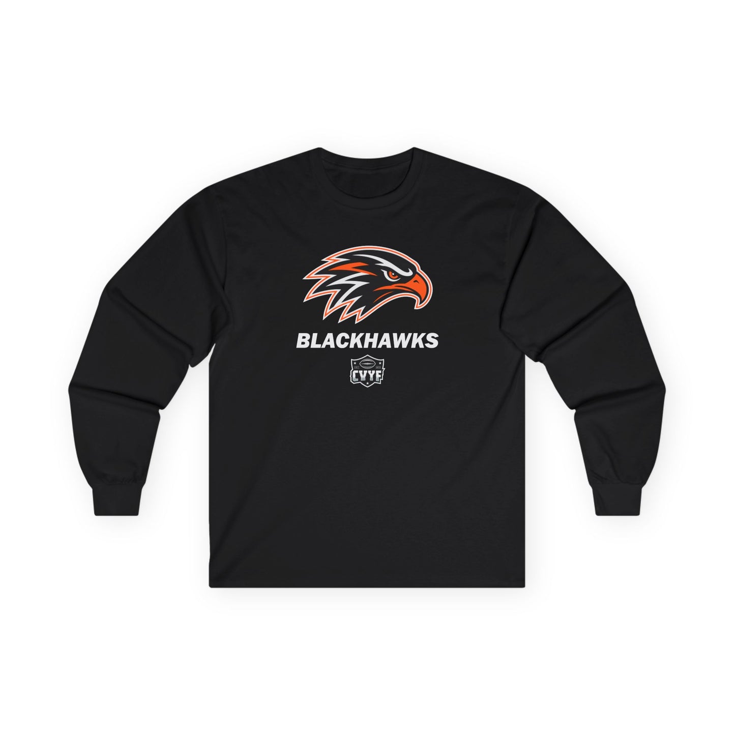 Adult Bloomer Blackhawks Gildan Ultra Cotton Long Sleeve