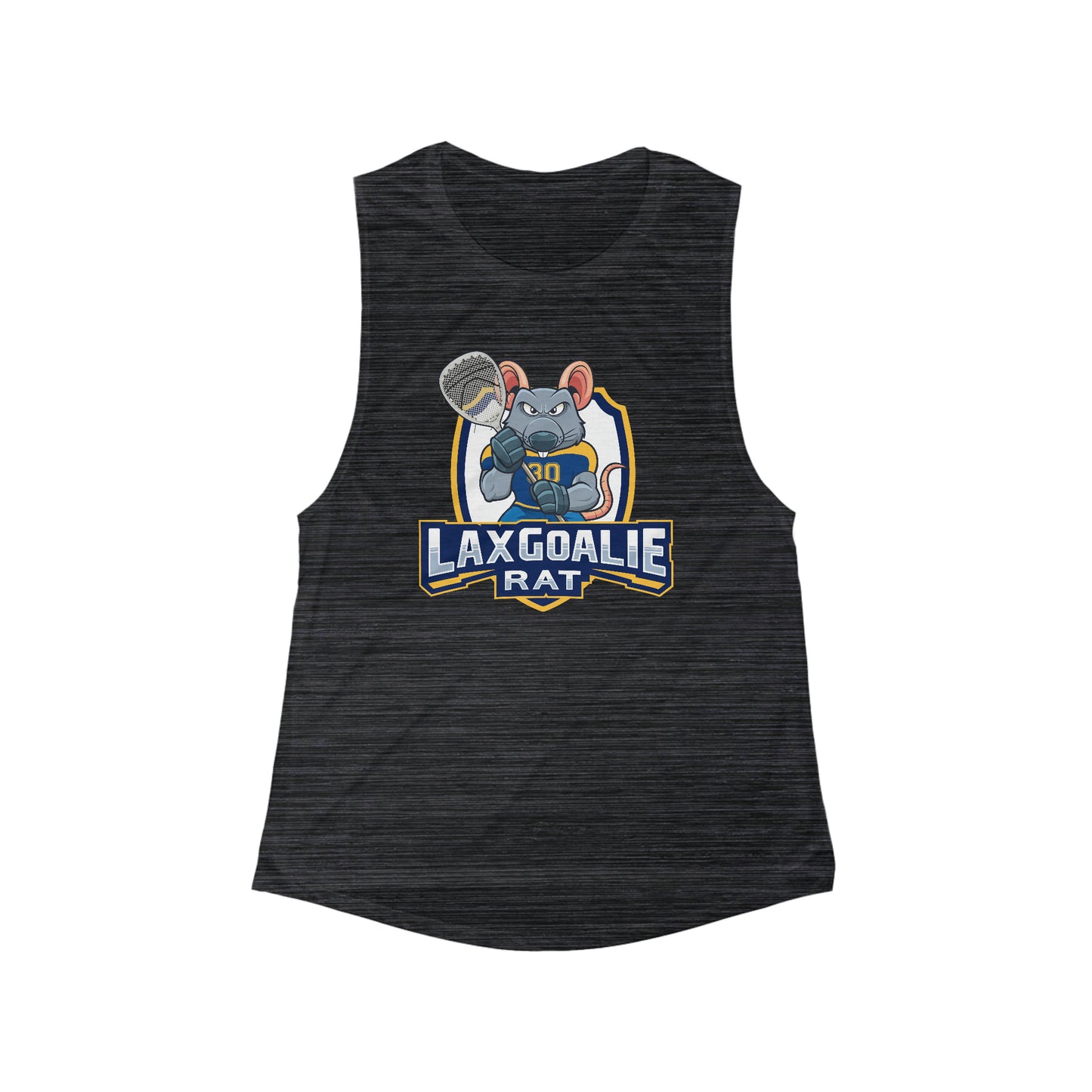 Women's Lax Goalie Rat Bella + Canvas Flowy Scoop Sport Tank