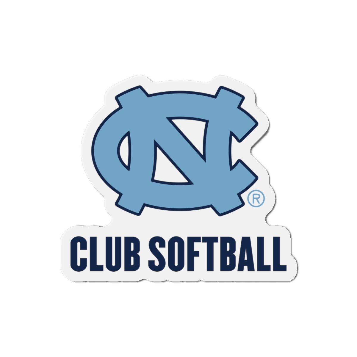 UNC Club Softball Die Cut Magnet