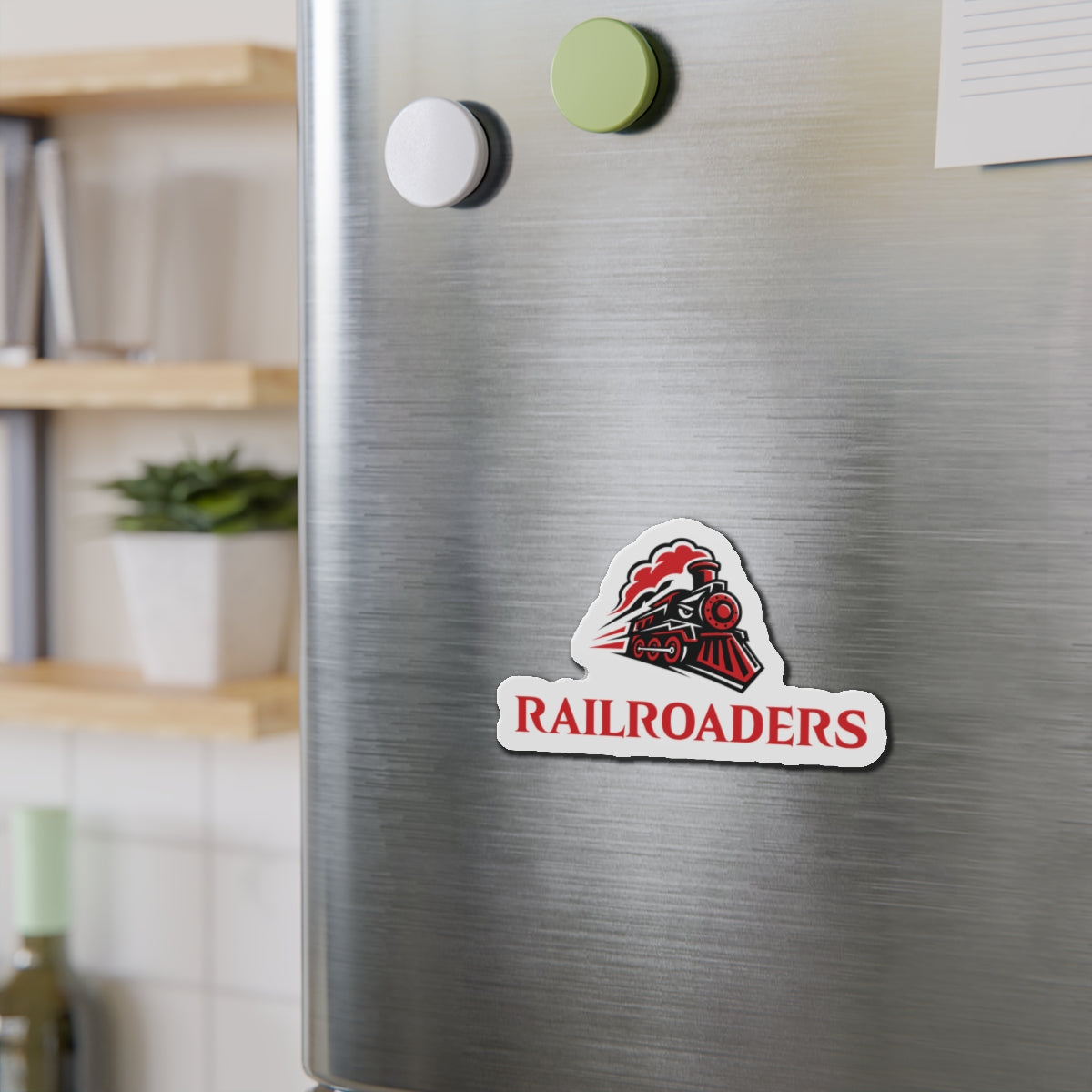 Railroaders Die-Cut Magnet