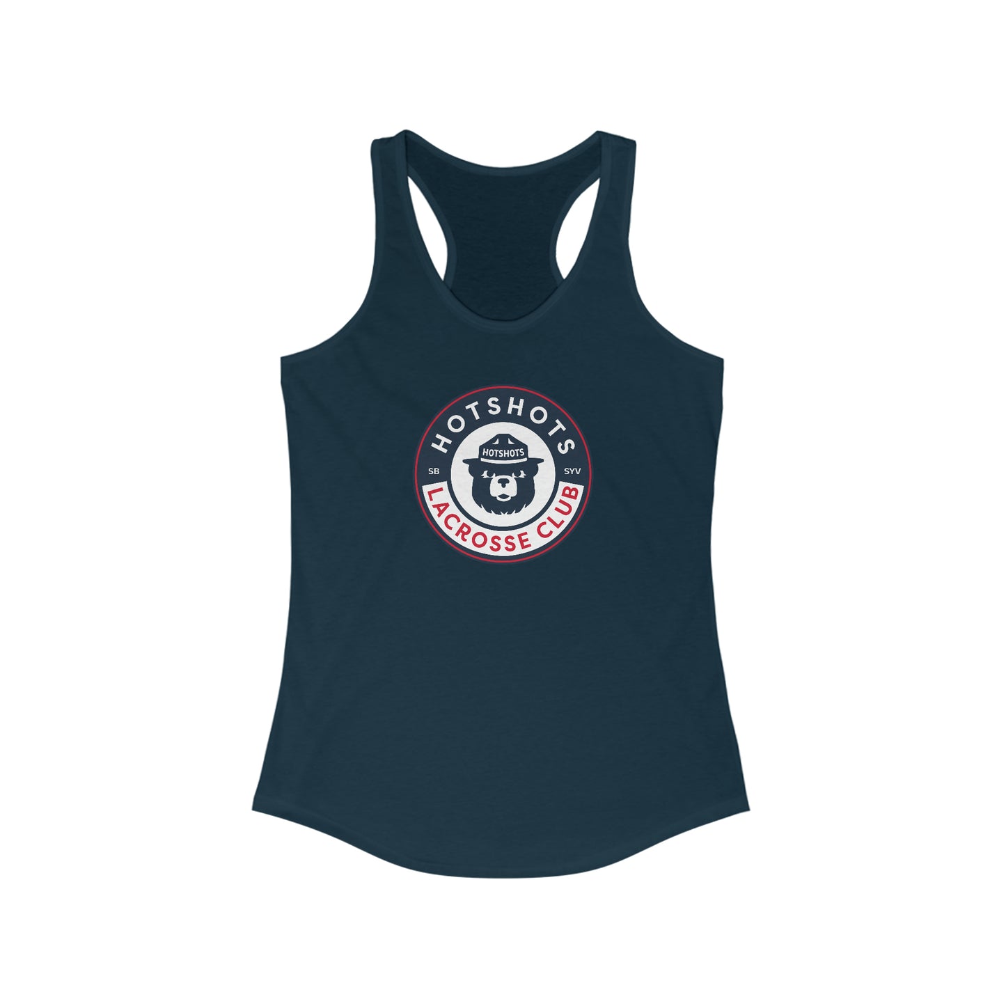Women's Hotshots Lacrosse Next Level Racerback Tank