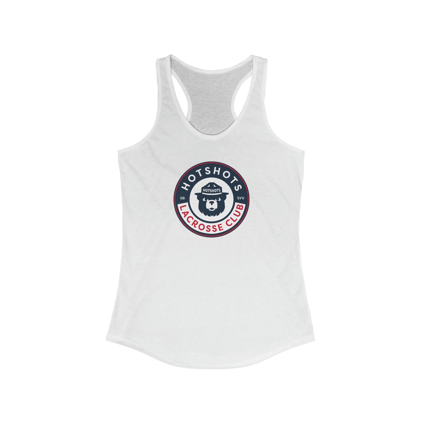 Women's Hotshots Lacrosse Next Level Racerback Tank