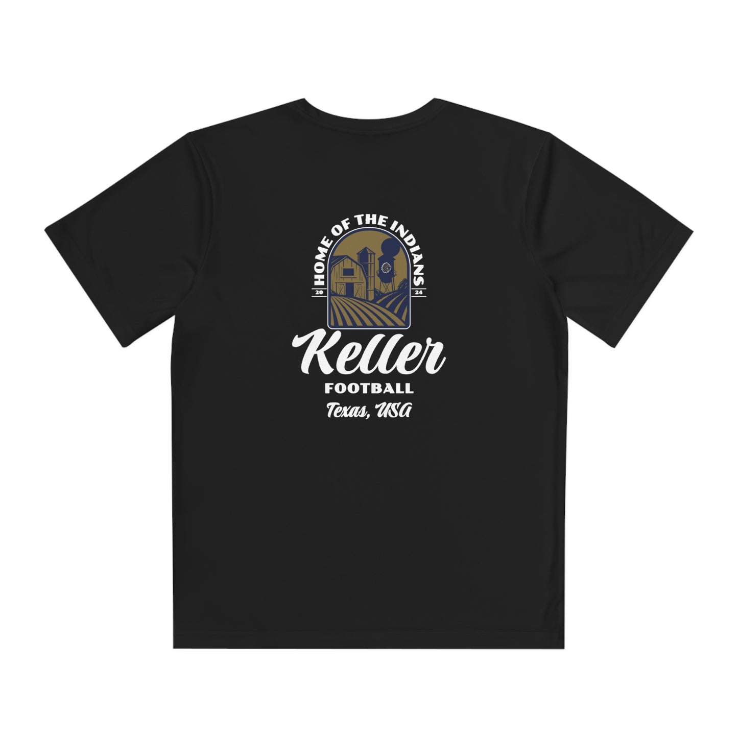 Youth Keller Football Sport-Tek Performance T-Shirt