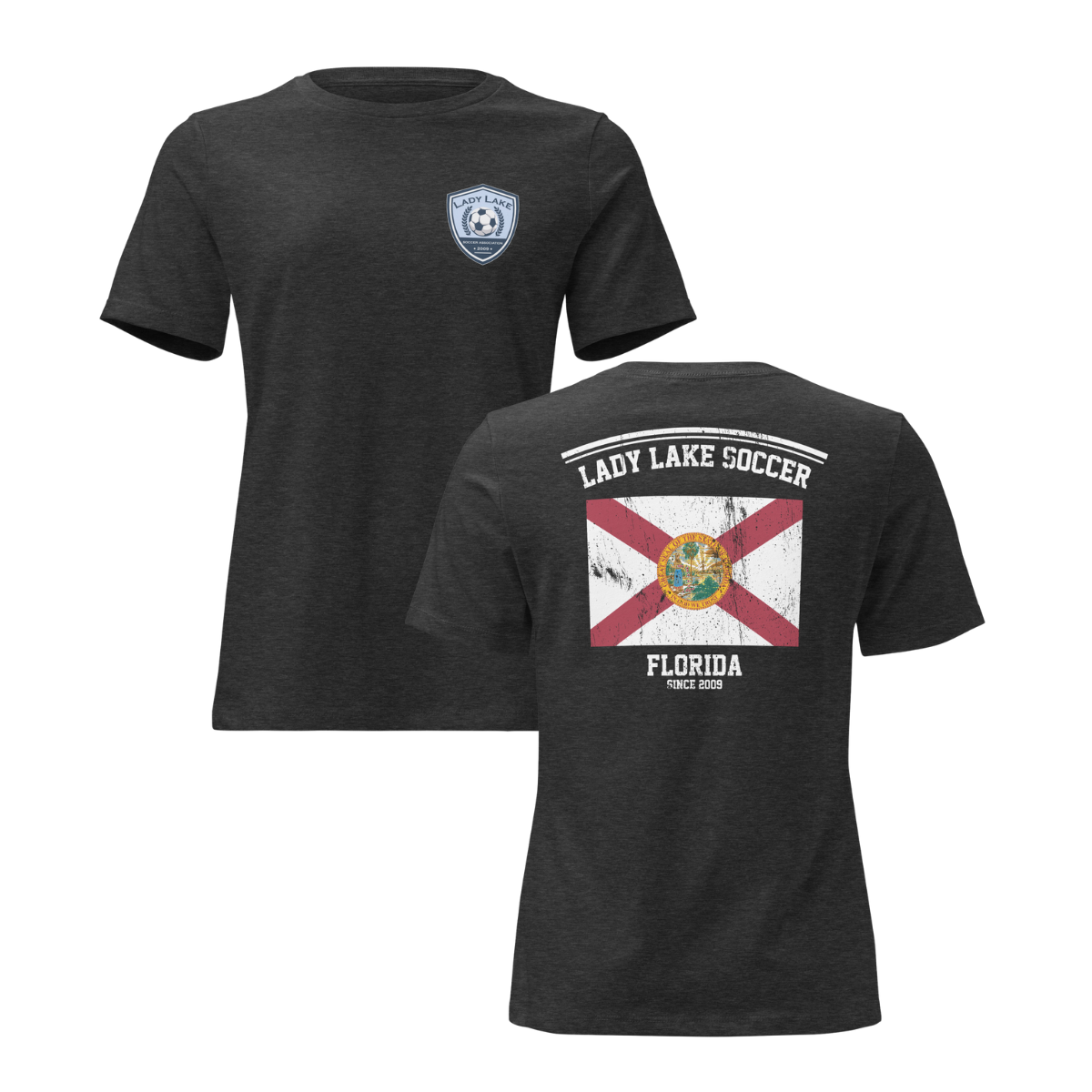 Women's Lady Lake Soccer Association Bella + Canvas Relaxed T-Shirt